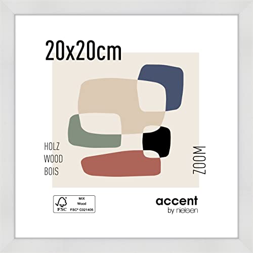 accent by nielsen Holz Bilderrahmen Zoom, 20x20 cm, Weiß von accent by nielsen