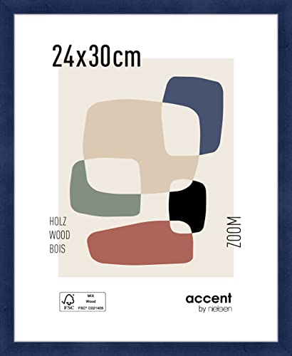 accent by nielsen Holz Bilderrahmen Zoom, 24x30 cm, Dunkelblau von accent by nielsen