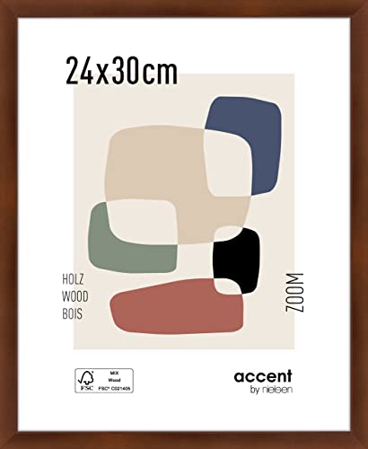 accent by nielsen Holz Bilderrahmen Zoom, 24x30 cm, Walnuss von accent by nielsen