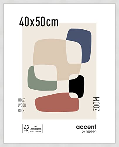 accent by nielsen Holz Bilderrahmen Zoom, 40x50 cm, Weiß von accent by nielsen
