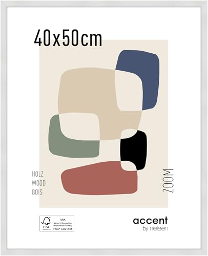 accent by nielsen Holz Bilderrahmen Zoom, 40x50 cm, Weiß von accent by nielsen