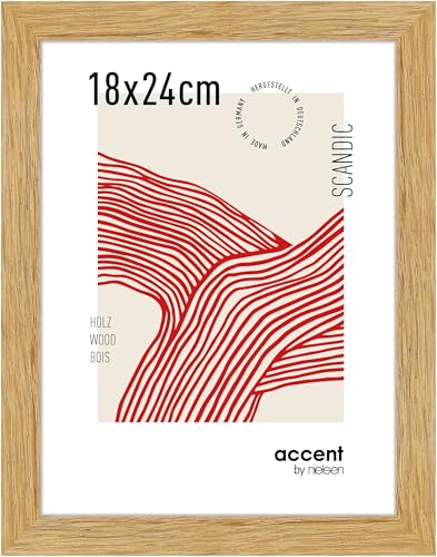 accent by nielsen Bilderrahmen, 18 x 24 cm, Holz, Eiche, Fotorahmen zum Auftstellen im Hoch- & Querformat, Echtglas, Scandic accent by nielsen Bilderrahmen, 18 x 24 cm, Holz, Eiche, Fotorahmen zum Auftstellen im Hoch- & Querformat, Echtglas, Scandic von accent by nielsen