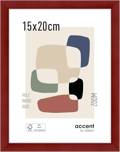 accent by nielsen Bilderrahmen, 15 x 20 cm, Holz, Rot, Fotorahmen zum Auftstellen und Aufhängen im Hoch- & Querformat, Echtglas, Zoom accent by nielsen Bilderrahmen, 15 x 20 cm, Holz, Rot, Fotorahmen zum Auftstellen und Aufhängen im Hoch- & Querformat, Echtglas, Zoom von accent by nielsen