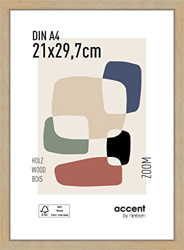 accent by nielsen Holz Bilderrahmen Zoom, 21x29,7 cm (A4), Gold von accent by nielsen
