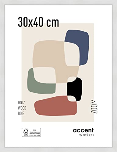 accent by nielsen Holz Bilderrahmen Zoom, 30x40 cm, Weiß von accent by nielsen