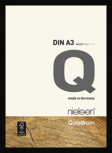 nielsen Holz Bilderrahmen Quadrum, 29,7x42 cm (A3), Schwarz von nielsen