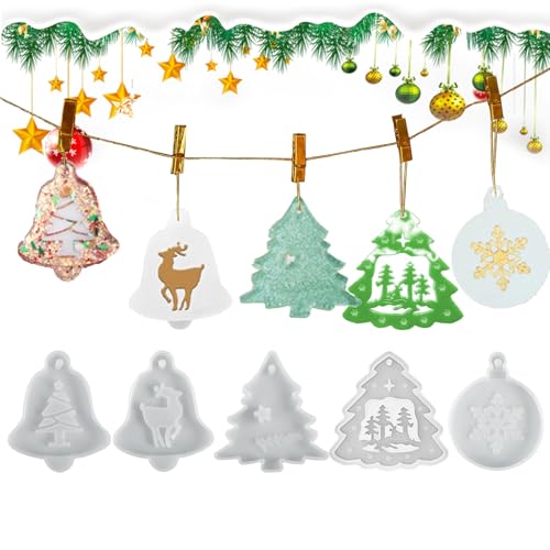 Herz Anhänger Weihnachtsguss Formen, Tannenbaum Stern Gipsformen Zum Gießen, Gießform Herz Anhänger Gießformen Silikon Weihnachten, Mit Tannenbaum Stern Gipsformen Zum Gießen von Niesel
