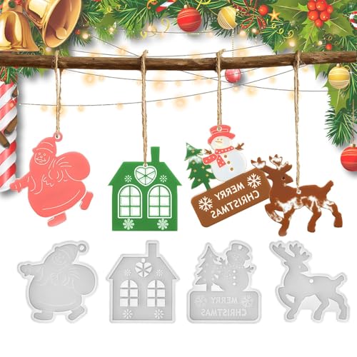 Herz Anhänger Weihnachtsguss Formen, Tannenbaum Stern Gipsformen Zum Gießen, Gießform Herz Anhänger Gießformen Silikon Weihnachten, Mit Tannenbaum Stern Gipsformen Zum Gießen von Niesel