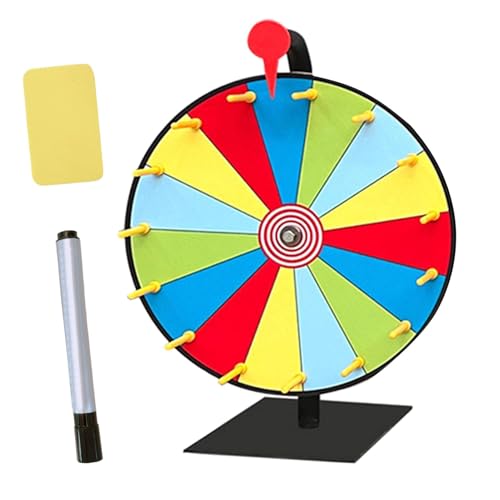 Niesel Preisrad, Rad mit 15 Schlitzen für Preise, robuster Fortune-Spin mit trocken abwischbarem Marker und Radiergummi-Spin, Tisch-Roulette-Spinner, Tisch-Roulette-Spinner für Glücksspiel Niesel Preisrad, Rad mit 15 Schlitzen für Preise, robuster Fortune-Spin mit trocken abwischbarem Marker und Radiergummi-Spin, Tisch-Roulette-Spinner, Tisch-Roulette-Spinner für Glücksspiel von Niesel