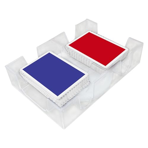 Niesel Spielkartenhalter, Tablett, transparentes Deck, praktisch und stabil, drehbares Tablett, Kartenhalter, drehbarer Kartenhalter, Spielkarten-Tablett, robust und praktisch, transparent, drehbar von Niesel