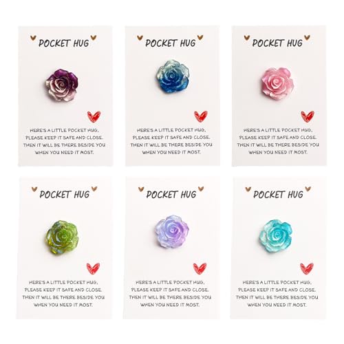 Niesel Umarmungskarte | Pocket Hug Flower Card, Andenken, inspirierende, romantische Nachricht für Freund, Freundschaft, Freundin, Ermutigung, Freunde, Valentinstag, Geburtstag von Niesel