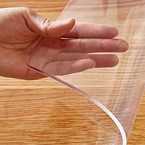 Runde Tischschutzabdeckung aus transparentem Kunststoff, 76,2 cm Durchmesser, dick, abwischbar, PVC-Vinyl-Tischdecke, Möbel, PVC-Schutz, Schreibtischabdeckung, wasserdicht, für Esszimmer, Wohnzimmer von Nietaesat