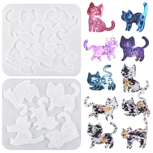 Nifocc Katze Epoxidharz Formen Katze Kristall Gießform Tierform Silikonform Schmuck Silikonformen Schädel Katze Casting Form für DIY Basteln Anhänger Halskette Ohrring Nifocc Katze Epoxidharz Formen Katze Kristall Gießform Tierform Silikonform Schmuck Silikonformen Schädel Katze Casting Form für DIY Basteln Anhänger Halskette Ohrring von Nifocc