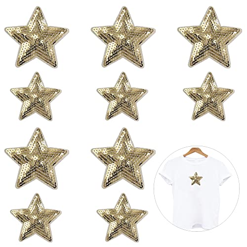 Nifocc Stars Appliques Pailletten Patches Stars Bestickter Aufnäher Aufbügeln Flicken für Kleidung Jeans Jacken Hüte Taschen Rucksäcke Schuhe Dekorationen - Gold Große Klein 10 Stk Nifocc Stars Appliques Pailletten Patches Stars Bestickter Aufnäher Aufbügeln Flicken für Kleidung Jeans Jacken Hüte Taschen Rucksäcke Schuhe Dekorationen - Gold Große Klein 10 Stk von Nifocc