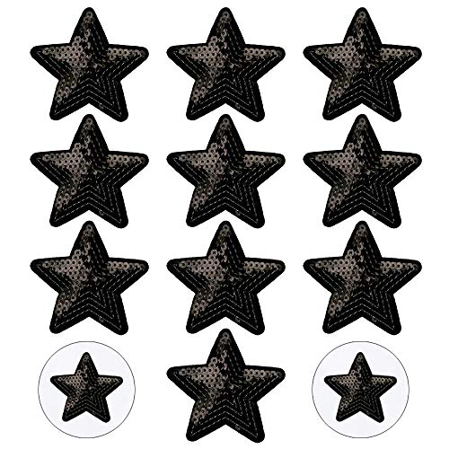 Nifocc Stars Appliques Pailletten Patches Stars Bestickter Aufnäher Aufbügeln Flicken für Kleidung Jeans Jacken Hüte Taschen Rucksäcke Schuhe Dekorationen - Schwarz 10 Stk Nifocc Stars Appliques Pailletten Patches Stars Bestickter Aufnäher Aufbügeln Flicken für Kleidung Jeans Jacken Hüte Taschen Rucksäcke Schuhe Dekorationen - Schwarz 10 Stk von Nifocc