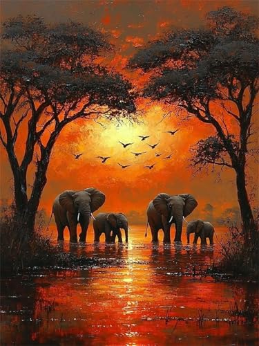 Diamond Painting Erwachsene, Diamant Painting Bilder Afrika Runder DIY Vollbohrer Diamant Malerei Elefant Stickerei Kreuzstich, Easy Mosaic Making Craft for Home Wand Dekor Geschenke 80x100cm L-314 Diamond Painting Erwachsene, Diamant Painting Bilder Afrika Runder DIY Vollbohrer Diamant Malerei Elefant Stickerei Kreuzstich, Easy Mosaic Making Craft for Home Wand Dekor Geschenke 80x100cm L-314 von Nigsnxng