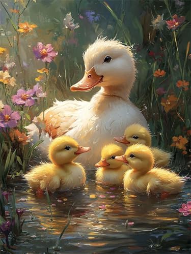 Diamond Painting Erwachsene, Diamant Painting Bilder Ente Runder DIY Vollbohrer Diamant Malerei Blumen Stickerei Kreuzstich,Easy Mosaikherstellung Bastelset for Home Wand Dekor Geschenke 30X40cm L-394 Diamond Painting Erwachsene, Diamant Painting Bilder Ente Runder DIY Vollbohrer Diamant Malerei Blumen Stickerei Kreuzstich,Easy Mosaikherstellung Bastelset for Home Wand Dekor Geschenke 30X40cm L-394 von Nigsnxng