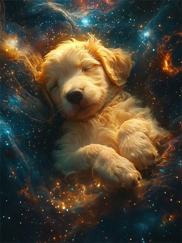 Diamond Painting Erwachsene, Diamant Painting Bilder Hund Runder DIY Vollbohrer Diamant Malerei Sternenhimmel Stickerei Kreuzstich, Easy Mosaic Making Craft for Home Dekor Geschenke 60x80cm L-333 Diamond Painting Erwachsene, Diamant Painting Bilder Hund Runder DIY Vollbohrer Diamant Malerei Sternenhimmel Stickerei Kreuzstich, Easy Mosaic Making Craft for Home Dekor Geschenke 60x80cm L-333 von Nigsnxng