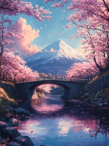 Diamond Painting Erwachsene, Diamant Painting Bilder Japan Runder DIY Vollbohrer Diamant Malerei Vulkan Fuji Stickerei Kreuzstich, Easy Mosaic Making Craft for Home Wand Dekor Geschenke 30X40cm L-315 Diamond Painting Erwachsene, Diamant Painting Bilder Japan Runder DIY Vollbohrer Diamant Malerei Vulkan Fuji Stickerei Kreuzstich, Easy Mosaic Making Craft for Home Wand Dekor Geschenke 30X40cm L-315 von Nigsnxng