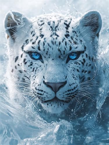 Diamond Painting Erwachsene, Diamant Painting Bilder Leopard Runder DIY Vollbohrer Diamant Malerei Niedlich Stickerei Kreuzstich, Easy Mosaic Making Craft for Home Wand Dekor Geschenke 40x60cm L-398 Diamond Painting Erwachsene, Diamant Painting Bilder Leopard Runder DIY Vollbohrer Diamant Malerei Niedlich Stickerei Kreuzstich, Easy Mosaic Making Craft for Home Wand Dekor Geschenke 40x60cm L-398 von Nigsnxng