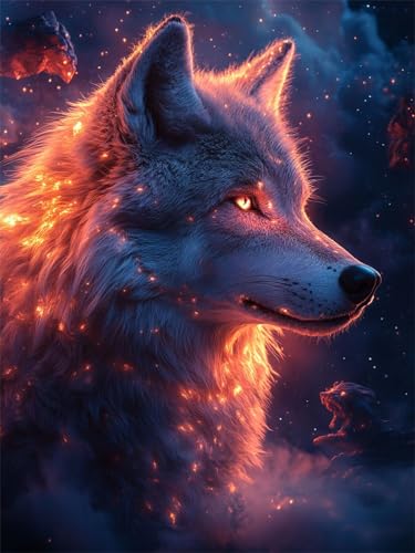 Diamond Painting Erwachsene, Diamant Painting Bilder Sternenhimmel Runder DIY Vollbohrer Diamant Malerei Wolf Stickerei Kreuzstich, Easy Mosaic Making Craft for Home Dekor Geschenke 30X40cm L-312 Diamond Painting Erwachsene, Diamant Painting Bilder Sternenhimmel Runder DIY Vollbohrer Diamant Malerei Wolf Stickerei Kreuzstich, Easy Mosaic Making Craft for Home Dekor Geschenke 30X40cm L-312 von Nigsnxng