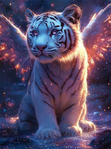 Diamond Painting Erwachsene, Diamant Painting Bilder Tiger Runder DIY Vollbohrer Diamant Malerei Flügel Stickerei Kreuzstich, Easy Mosaikherstellung Bastelset for Home Dekor Geschenke 30X40cm L-304 Diamond Painting Erwachsene, Diamant Painting Bilder Tiger Runder DIY Vollbohrer Diamant Malerei Flügel Stickerei Kreuzstich, Easy Mosaikherstellung Bastelset for Home Dekor Geschenke 30X40cm L-304 von Nigsnxng