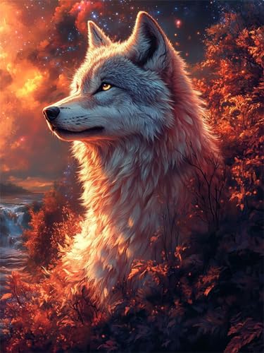 Diamond Painting Klein 20x30cm Wolf Diamant Painting Bilder Kinder, Full Drill DIY Diamant Malerei Sternenhimmel Crystal Rhinestone Embroidery Cross Stitch Art Craft for Home Wohnzimmer Decor L-307 Diamond Painting Klein 20x30cm Wolf Diamant Painting Bilder Kinder, Full Drill DIY Diamant Malerei Sternenhimmel Crystal Rhinestone Embroidery Cross Stitch Art Craft for Home Wohnzimmer Decor L-307 von Nigsnxng