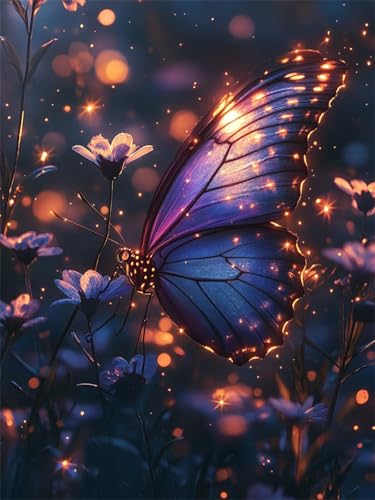 Diamond Painting xxl 50x70cm Schmetterling Diamant Painting Bilder Kinder, Full Drill DIY Diamant Malerei Blumen Crystal Rhinestone Embroidery Cross Stitch Art Craft for Home Wohnzimmer Decor L-334 Diamond Painting xxl 50x70cm Schmetterling Diamant Painting Bilder Kinder, Full Drill DIY Diamant Malerei Blumen Crystal Rhinestone Embroidery Cross Stitch Art Craft for Home Wohnzimmer Decor L-334 von Nigsnxng