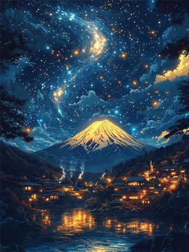 Diamond Painting xxl 60x90cm Kleine Stadt Diamant Painting Bilder Kinder,Full Drill DIY Diamant Malerei Vulkan Fuji Crystal Rhinestone Embroidery Cross Stitch Art Craft for Home Wohnzimmer Decor L-353 Diamond Painting xxl 60x90cm Kleine Stadt Diamant Painting Bilder Kinder,Full Drill DIY Diamant Malerei Vulkan Fuji Crystal Rhinestone Embroidery Cross Stitch Art Craft for Home Wohnzimmer Decor L-353 von Nigsnxng