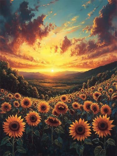 Diamond Painting xxl 60x90cm Sonnenblume Diamant Painting Bilder Kinder, Full Drill DIY Diamant Malerei Sonnenuntergang Crystal Rhinestone Embroidery Cross Stitch Art Craft for Home Wall Decor L-330 Diamond Painting xxl 60x90cm Sonnenblume Diamant Painting Bilder Kinder, Full Drill DIY Diamant Malerei Sonnenuntergang Crystal Rhinestone Embroidery Cross Stitch Art Craft for Home Wall Decor L-330 von Nigsnxng