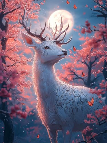 Diamond Painting xxl 60x90cm Wald Diamant Painting Bilder Kinder, Full Drill DIY Diamant Malerei Reh Crystal Rhinestone Embroidery Cross Stitch Art Craft for Home Wohnzimmer Schlafzimmer Decor L-393 Diamond Painting xxl 60x90cm Wald Diamant Painting Bilder Kinder, Full Drill DIY Diamant Malerei Reh Crystal Rhinestone Embroidery Cross Stitch Art Craft for Home Wohnzimmer Schlafzimmer Decor L-393 von Nigsnxng