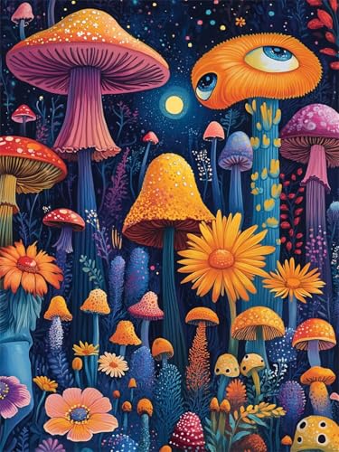 Diamond Painting xxl 90x120cm Abstrakt Diamant Painting Bilder Kinder, Full Drill DIY Diamant Malerei Pilz Crystal Rhinestone Embroidery Cross Stitch Art Craft for Home Schlafzimmer Wall Decor L-332 Diamond Painting xxl 90x120cm Abstrakt Diamant Painting Bilder Kinder, Full Drill DIY Diamant Malerei Pilz Crystal Rhinestone Embroidery Cross Stitch Art Craft for Home Schlafzimmer Wall Decor L-332 von Nigsnxng