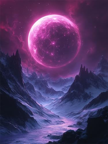 Diamond Painting xxl 90x120cm Berg Diamant Painting Bilder Kinder, Full Drill DIY Diamant Malerei Mond Crystal Rhinestone Embroidery Cross Stitch Art Craft for Home Wohnzimmer Schlafzimmer Decor L-338 Diamond Painting xxl 90x120cm Berg Diamant Painting Bilder Kinder, Full Drill DIY Diamant Malerei Mond Crystal Rhinestone Embroidery Cross Stitch Art Craft for Home Wohnzimmer Schlafzimmer Decor L-338 von Nigsnxng