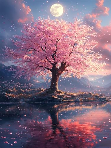 Diamond Painting xxl 90x120cm Blumenbaum Diamant Painting Bilder Kinder, Full Drill DIY Diamant Malerei Mond Crystal Rhinestone Embroidery Cross Stitch Art Craft for Home Wohnzimmer Wall Decor L-319 Diamond Painting xxl 90x120cm Blumenbaum Diamant Painting Bilder Kinder, Full Drill DIY Diamant Malerei Mond Crystal Rhinestone Embroidery Cross Stitch Art Craft for Home Wohnzimmer Wall Decor L-319 von Nigsnxng
