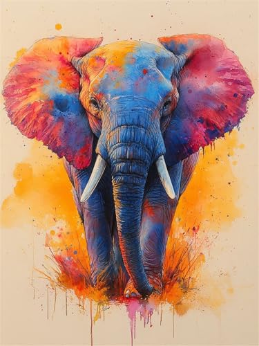 Diamond Painting xxl 90x120cm Tier Diamant Painting Bilder Kinder, Full Drill DIY Diamant Malerei Elefant Crystal Rhinestone Embroidery Cross Stitch Art Craft for Home Schlafzimmer Wall Decor L-383 Diamond Painting xxl 90x120cm Tier Diamant Painting Bilder Kinder, Full Drill DIY Diamant Malerei Elefant Crystal Rhinestone Embroidery Cross Stitch Art Craft for Home Schlafzimmer Wall Decor L-383 von Nigsnxng
