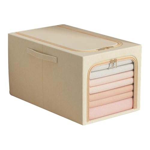 NihaoWXM Unterwäsche Organizer Einfache Aufbewahrungsbox for Unterwäsche im Schlafzimmer, Studentenwohnheim, Schubladenstil, Sortierbox for Kleidung für Socken und Krawatten(Beige,47X35X30CM) von NihaoWXM