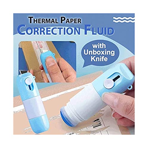 Thermal Paper Correction Fluid with Unboxing Knife, Information Cover Device Leak-proof Protection, 2 in 1 Privacy Protection Artifact for Personal Privacy and Office Appliances (Correction Fluid) von Nihexo