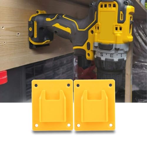 Niiyen 2PCS Elektrowerkzeug-Maschinenständerfuß, 3.7 x 3 x 0.8 Zoll ABS + PC Elektrowerkzeug-Maschinenständerplatte, Werkzeughalter für Milwaukee M18 18V, DeWalt, Wand Regal Befestigungen (Yellow) von Niiyen