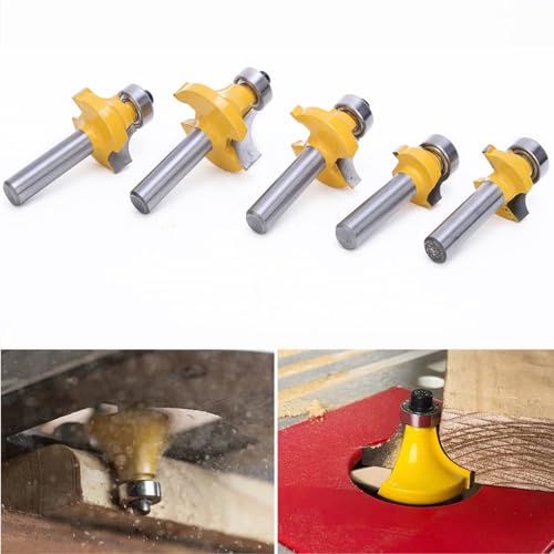 Fräser, 5 Stück/Satz 8 mm Schaft Rund über Fräser Bits Holzbearbeitung Runde Ecke Fräser Werkzeug Tischkantenfräser Bit Set Holzbearbeitung Fräser Fräser, 5 Stück/Satz 8 mm Schaft Rund über Fräser Bits Holzbearbeitung Runde Ecke Fräser Werkzeug Tischkantenfräser Bit Set Holzbearbeitung Fräser von Niiyen