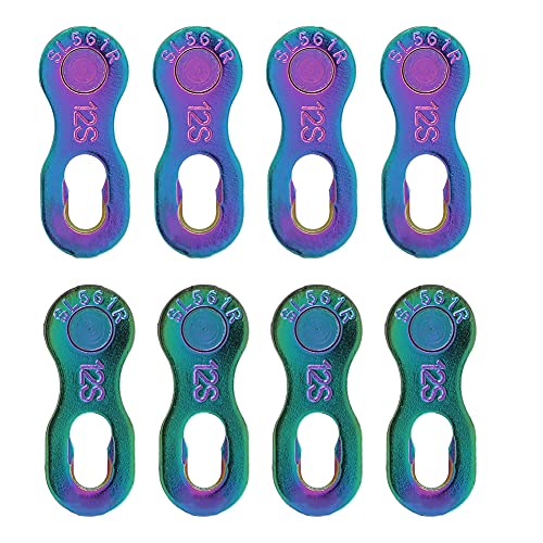 Niiyen 4pair Steel Bike Fahrrad 12speed Kette Fehlender Gliederanschluss Teile Zykluszubehör (Colorful) von Niiyen