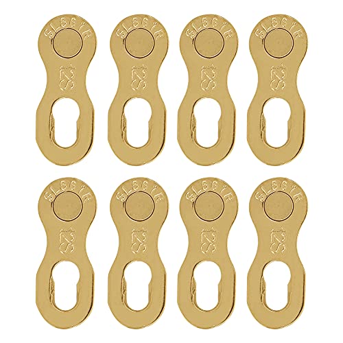 Niiyen 4pair Steel Bike Fahrrad 12speed Kette Fehlender Gliederanschluss Teile Zykluszubehör (Gold) von Niiyen
