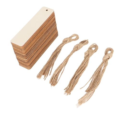 Niiyen 72pcs Holz Lesezeichen, unvollendete Holzhang -Tags, Rechteck Lesezeichen mit Löchern und Seilen für Weihnachten DIY Hochzeits Geburtstagsfeierdekoration Niiyen 72pcs Holz Lesezeichen, unvollendete Holzhang -Tags, Rechteck Lesezeichen mit Löchern und Seilen für Weihnachten DIY Hochzeits Geburtstagsfeierdekoration von Niiyen