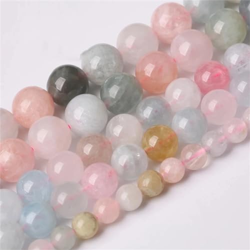 AAAAA Natürliche Quarz-Topas-Perlen, Kristallperlen, Natursteinperlen für Schmuckherstellung, DIY-Halskette, Armband, Morganit, 8 mm, 45 bis 48 Stück AAAAA Natürliche Quarz-Topas-Perlen, Kristallperlen, Natursteinperlen für Schmuckherstellung, DIY-Halskette, Armband, Morganit, 8 mm, 45 bis 48 Stück von Niiyyjj