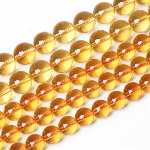 AAAAA Natürliche Quarz Topas Perlen Kristall Perlen Naturstein Perlen für Schmuckherstellung DIY Halskette Armband Citrines1 12mm 30 bis 32pcs von Niiyyjj