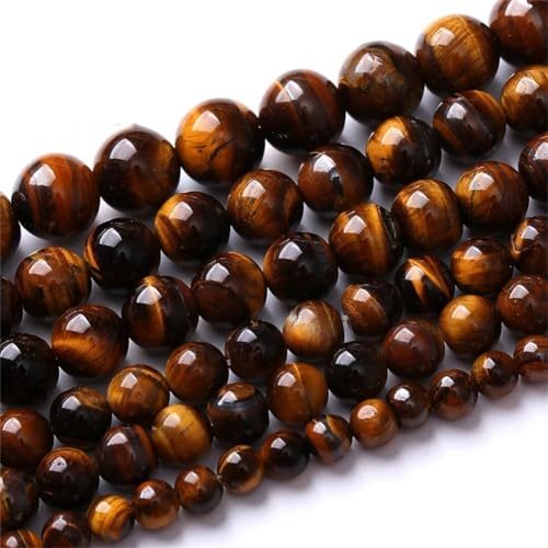 Natürliche Achate Steinperlen Onyx Runde lose Abstandshalter Perlen für Schmuckherstellung DIY Armband Zubehör Eisen Braun Tigerauge 6 mm 59 bis 63 Stück Natürliche Achate Steinperlen Onyx Runde lose Abstandshalter Perlen für Schmuckherstellung DIY Armband Zubehör Eisen Braun Tigerauge 6 mm 59 bis 63 Stück von Niiyyjj