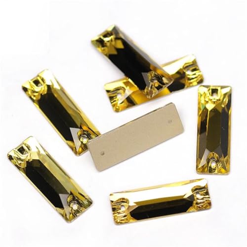 Topas, kosmischer Baguette-Glitzer, Strass, zum Aufnähen, flache Rückseite, Strasssteine, für Kleiderdekoration, heller Topas, 6 x 18 mm, 28 Stück Topas, kosmischer Baguette-Glitzer, Strass, zum Aufnähen, flache Rückseite, Strasssteine, für Kleiderdekoration, heller Topas, 6 x 18 mm, 28 Stück von Niiyyjj