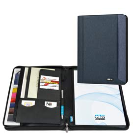 Niji Klemmbrett A4 mit Reißverschluss Stoff Farbe Blue City Time Niji Klemmbrett A4 mit Reißverschluss Stoff Farbe Blue City Time von Niji