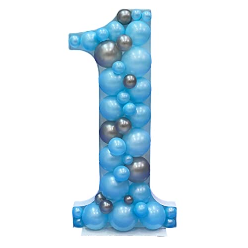 Nummer 1 Nikoloon® Rahmen für Ballon-/Blumen-/LED-Lichterdekoration oder Snacktablett — 70 cm groß | Geburtstags- und Jubiläumsparty-Ballon-Mosaik-Dekor von Nikoloon