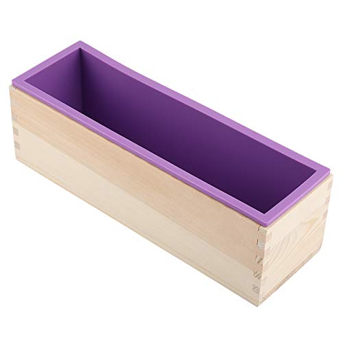 Nikou 1200 ML Rechteck Seifenformen, Flexible DIY Seifen Silikonform mit Holzbox, Silikon Handmade Werkzeug für Backen Kuchen EIS Schokolade, Zubehör für Seifenherstellng Nikou 1200 ML Rechteck Seifenformen, Flexible DIY Seifen Silikonform mit Holzbox, Silikon Handmade Werkzeug für Backen Kuchen EIS Schokolade, Zubehör für Seifenherstellng von Nikou