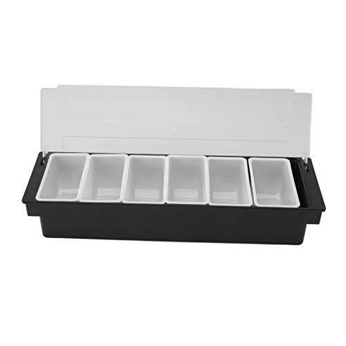 Gewürz Caddy Langlebiger Kunststoff Transparenter Deckel Multifunktionsriegel Frucht Caddy Vege Fruchtgewesen (6 Fächer) von Nikou